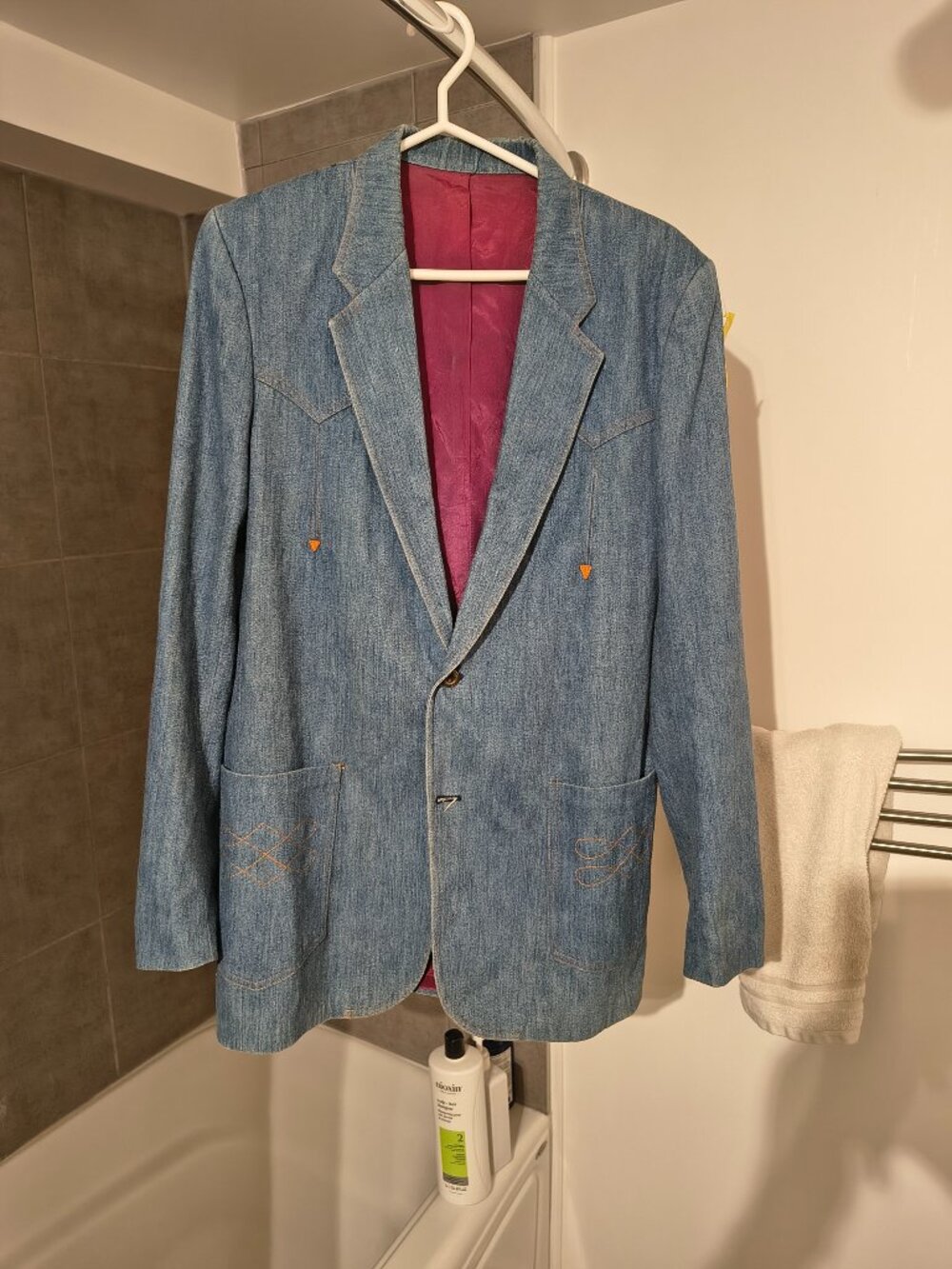 Vintage Lee Denim Western Blazer Men's